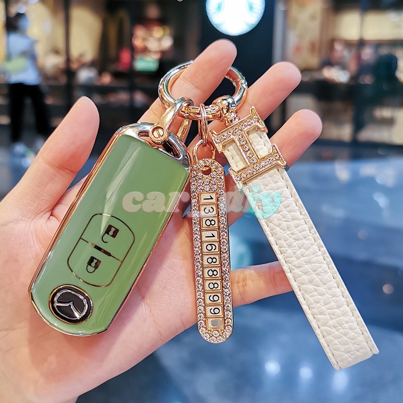 Vỏ Chìa Khóa Điều Khiển Từ Xa 2 / 3 Nút Bằng TPU Mềm Cho Mazda 2 3 6 Atenza Axela Demio CX3 CX7 CX5 CX9