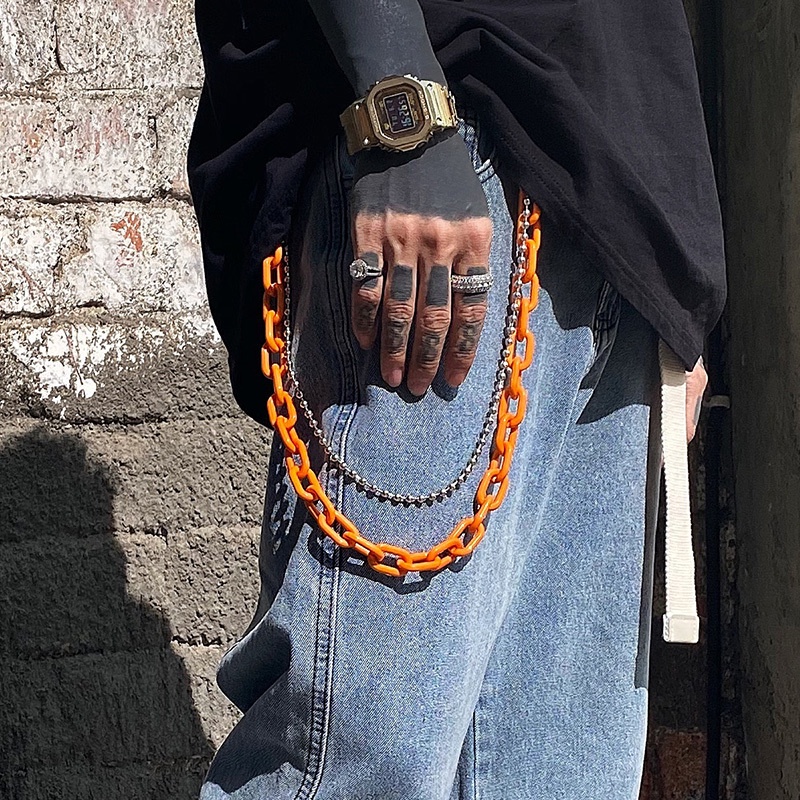 Dây Xích Nhựa Resin Đeo Quần Phong Cách hip hop Thời Trang Cho Nam Và Nữ