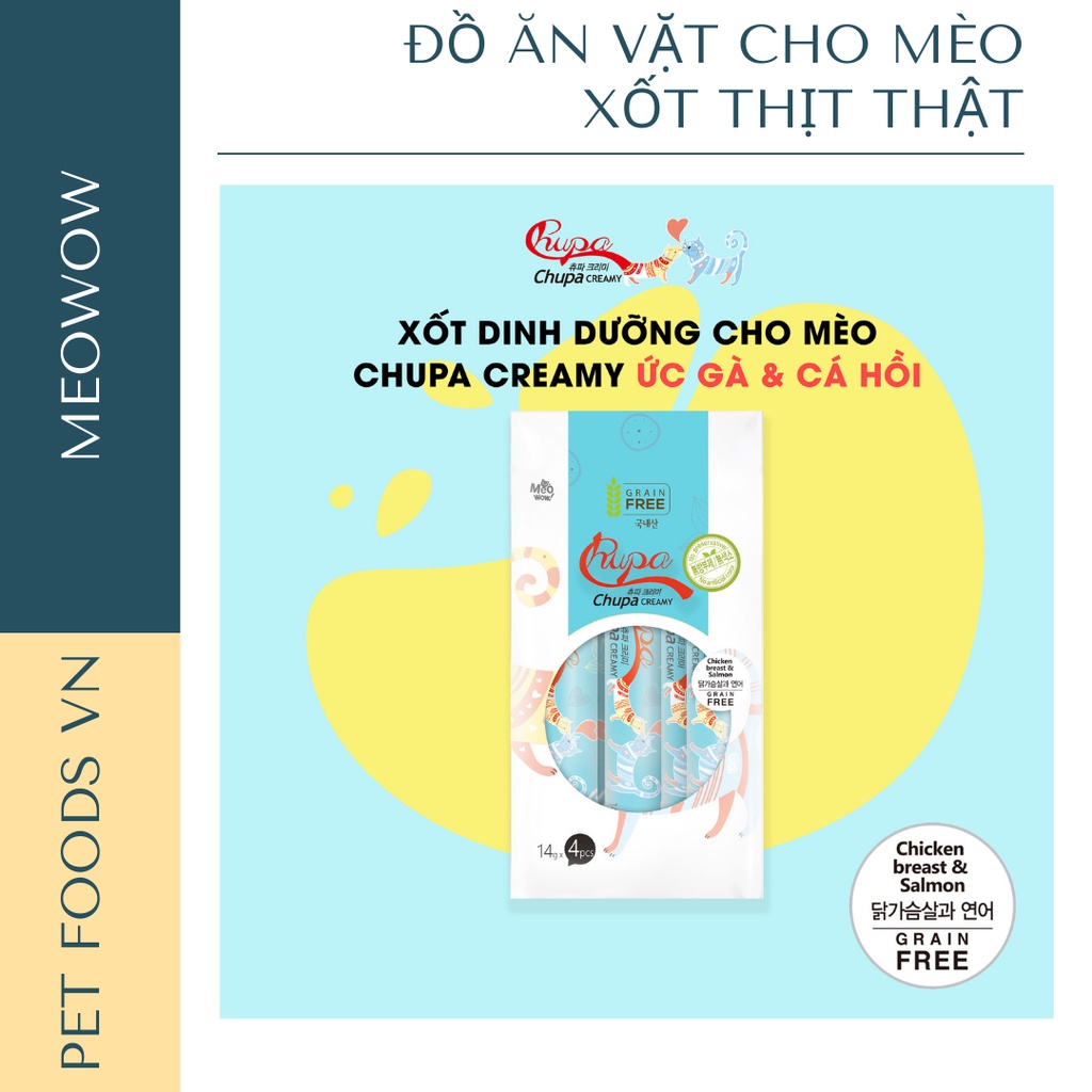 Sốt dinh dưỡng cho mèo MEOWOW Chupa Creamy 56g