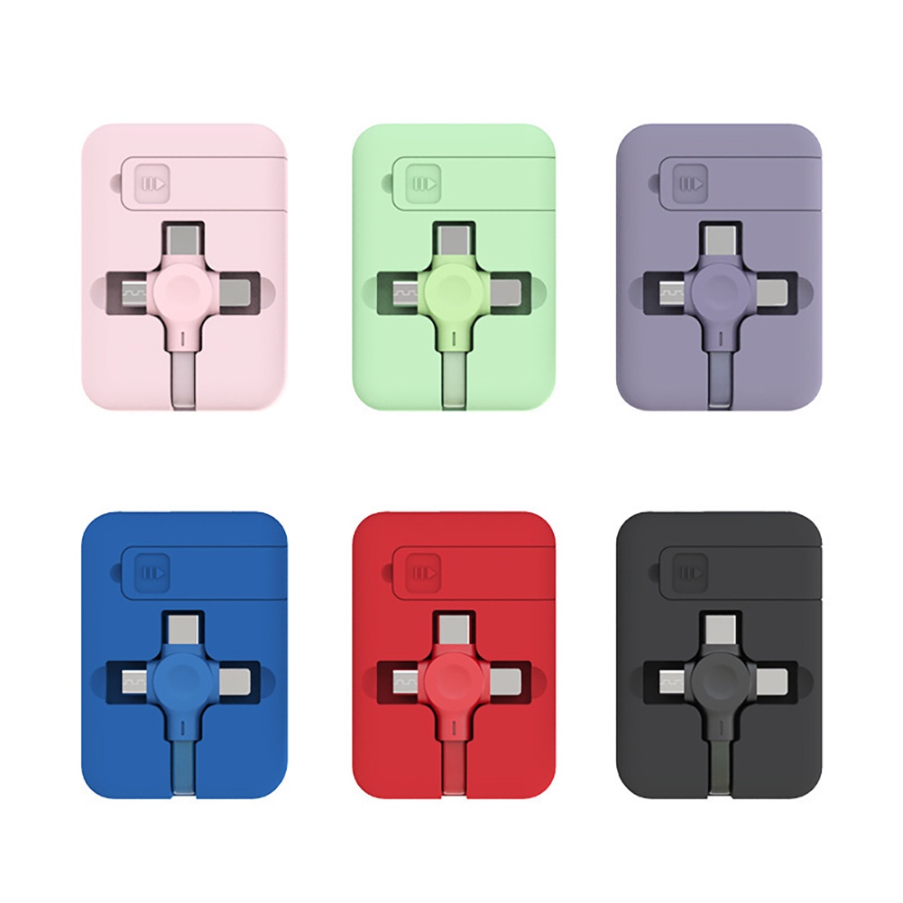 Cáp Sạc Nhanh Có Thể Thu Vào 3 Đến 1, Với Loại W/Micro Usb Và Các Cổng Sạc Khác Và Giá Đỡ Di Động Cloud1