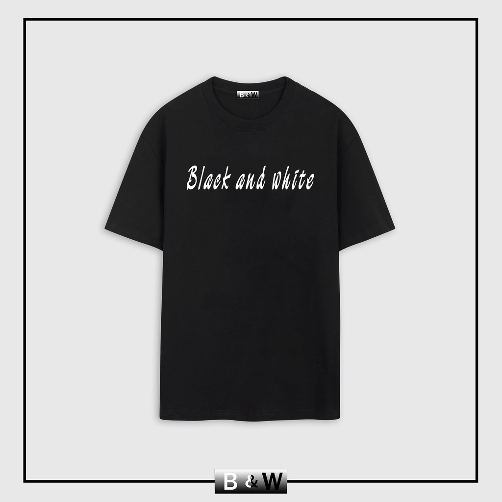 BWshop | Áo Thun Black and White Tay ngắn - Đen/Trắng Cổ Tròn