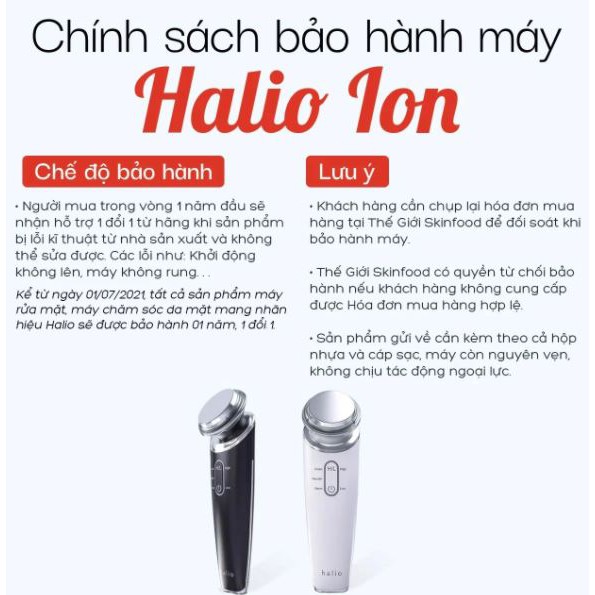 Máy Đẩy Tinh Chất Dưỡng Trắng Halio Ion Cleansing &amp; Moisturizing Beauty Device