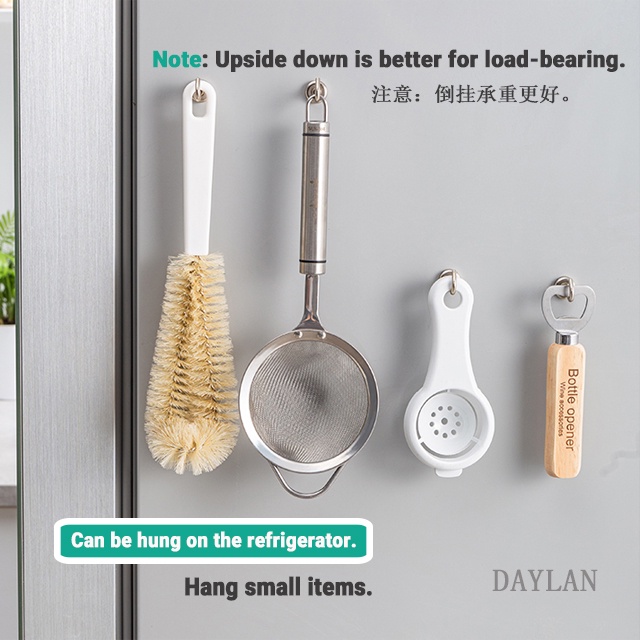 Móc Nam Châm Bằng Thép Không Gỉ Chịu Lực 15KG Có Giá Đỡ Cho Nhà Bếp / Văn Phòng