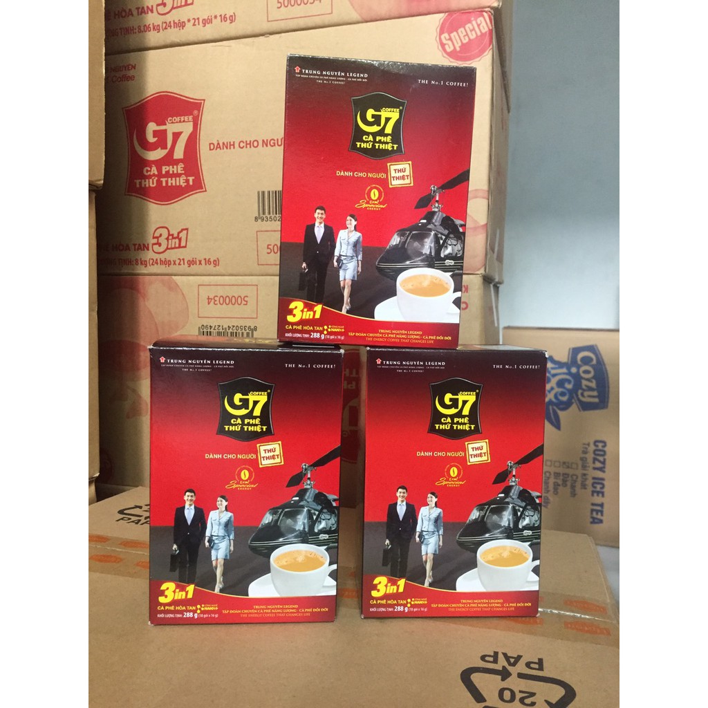 Cà phê G7 3 in 1 hộp 18 gói - Trung Nguyên