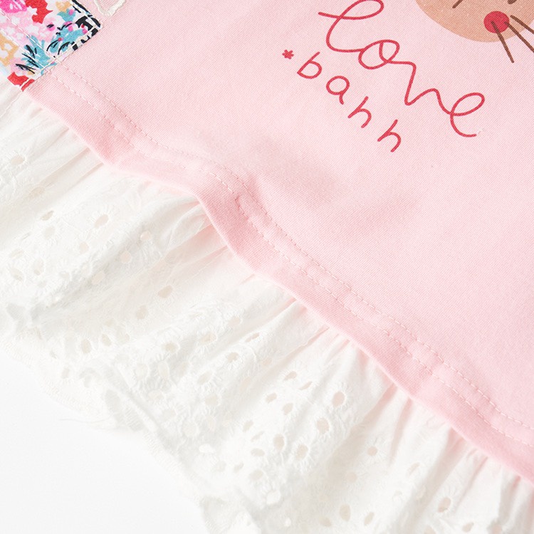Áo thun hè cotton Malwee hồng thỏ đuôi trắng MW6238 cho bé gái 2-8 tuổi Mẫu mới 2022 - Little Maven Official Store