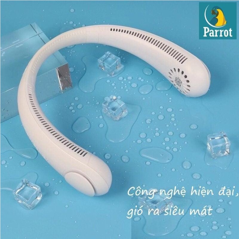 Quạt mini đeo cổ không cánh Parrot , hàng chính hãng bh 12 tháng ,Model mới 2021 hot hè năm nay. Tiện lợi đa năng