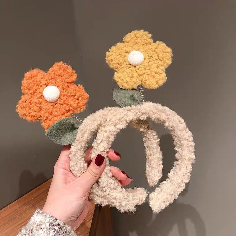 Bờm cài tóc bông hoa lò xo nhiều màu cute dễ thương dành cho nữ