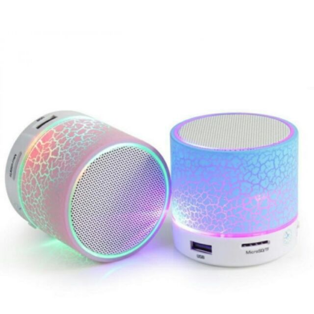 Loa mini bluetooth HLD-600 led nháy theo nhạc (Trắng)