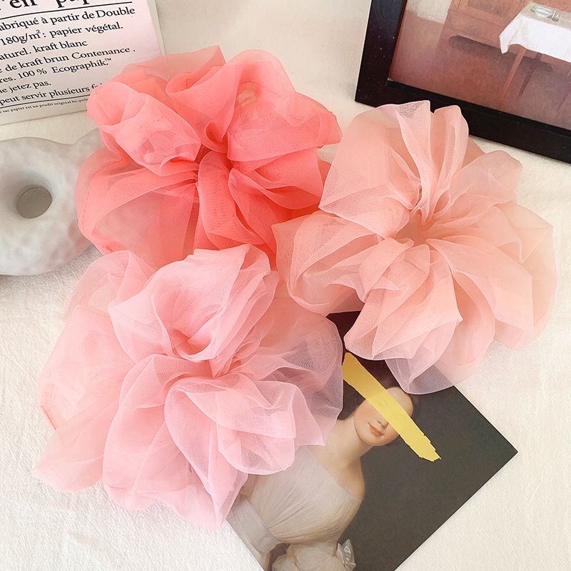 Dây Cột Tóc Scrunchies Phong Cách Pháp Ngọt Ngào Thanh Lịch Cho Nữ
