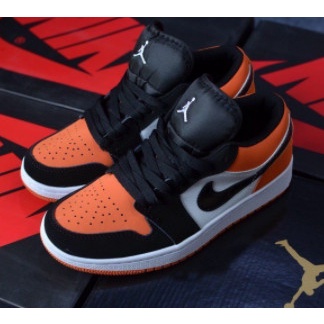 Giày JD1 Cổ Thấp Cam Đen Giá Rẻ, Cao Cấp