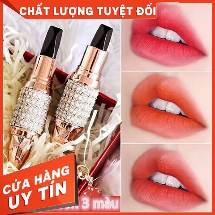 Son môi 3 màu AGAG dưỡng ẩm lâu trôi nội địa Trung