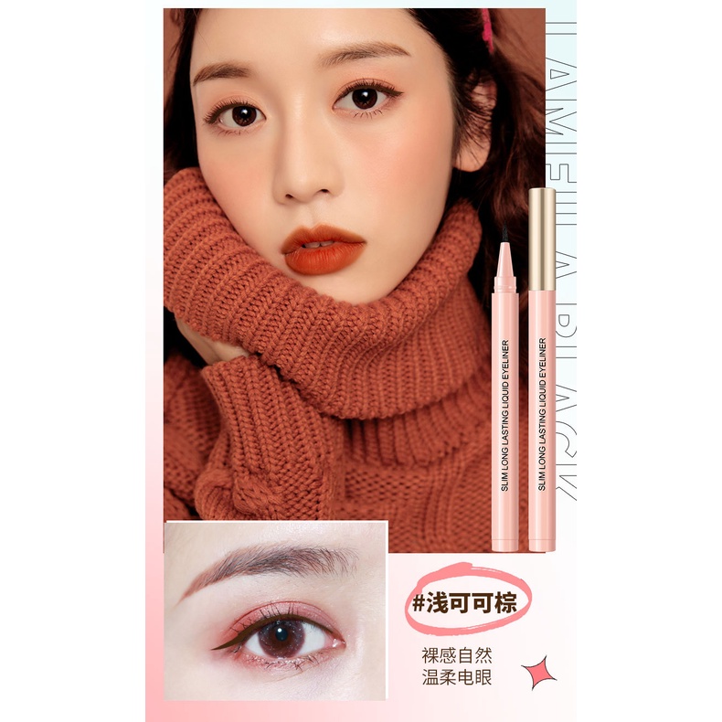 Bút Kẻ Mắt Dạng Lỏng Nhanh Khô Lâu Trôi 0.1mm Thương Hiệu Lameila Đen