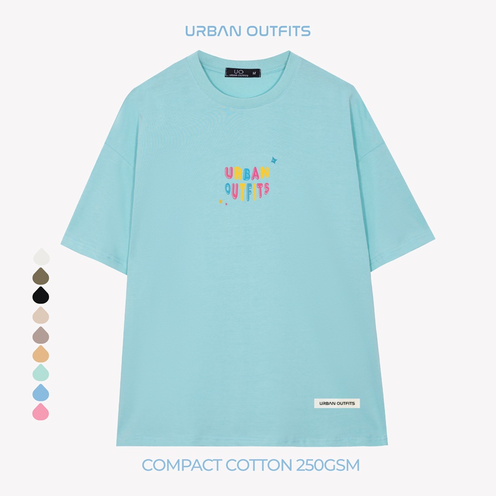 Áo Thun Tay Lỡ Form Rộng URBAN OUTFITS  ATO107 Local Brand In BE HAPPY ver 2.0 Chất Vải 100% Compact Cotton 250GSM Dầy