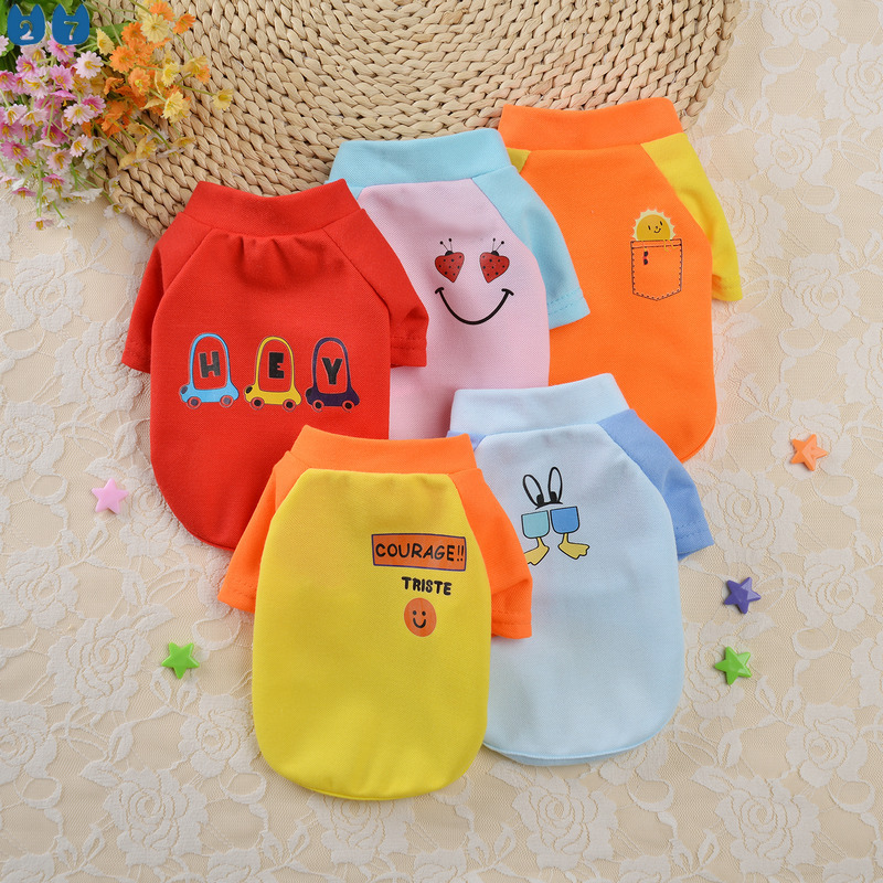 Áo Thun Mềm Mại Họa Tiết Kẻ Sọc 27Pets} Cho Cún Cưng Cỡ Nhỏ Và Vừa