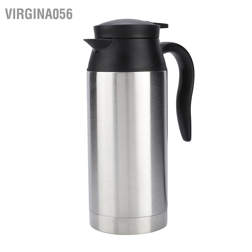 Virgina056 750ml Stainless Steel Car Electric Heating Mug Vehicle Drinking Cup Kettle for Travel