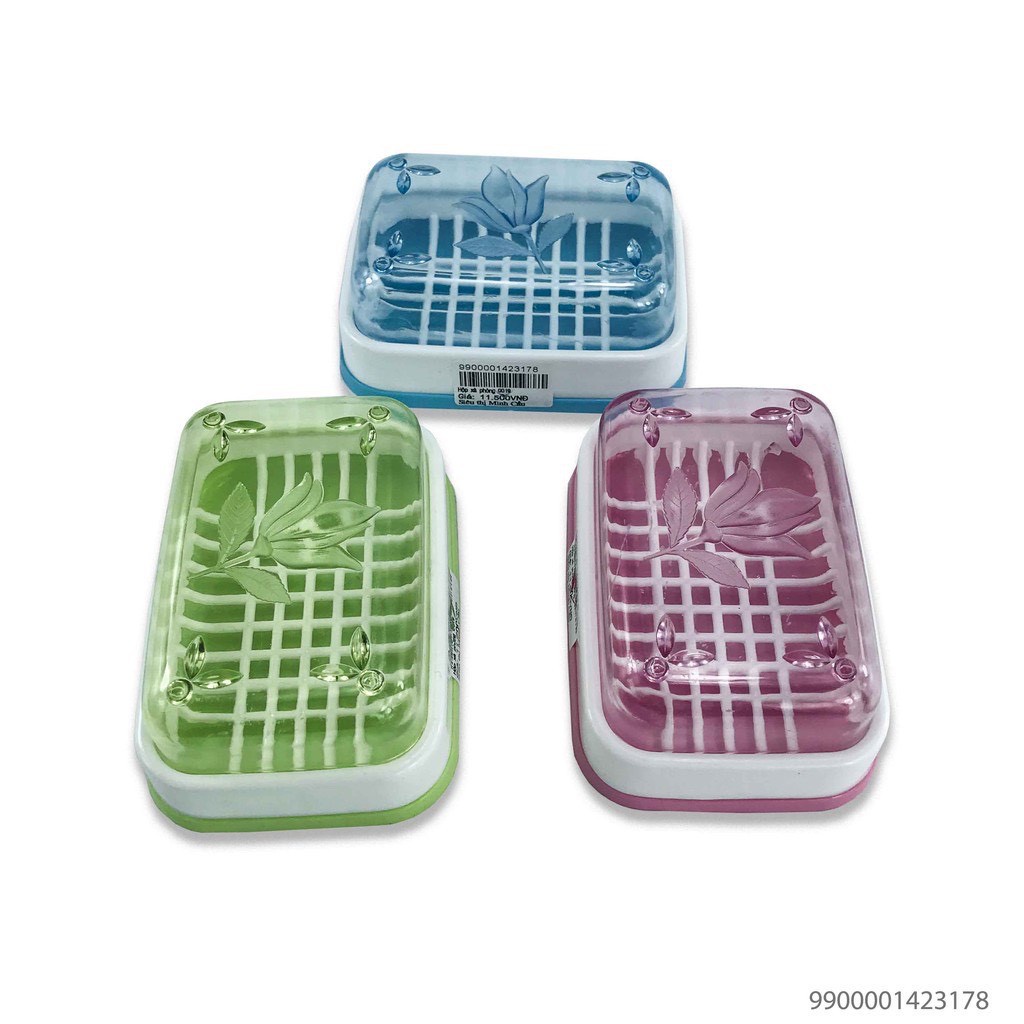 HỘP ĐỰNG XÀ BÔNG PHÒNG TẮM - CÓ KHAY HỨNG KÈM NẮP Việt Nhật