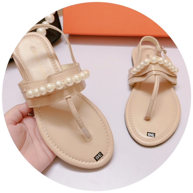 Dép sandal đi biển kẹp ngón quai ngọc nhẹ nhàng nữ tính