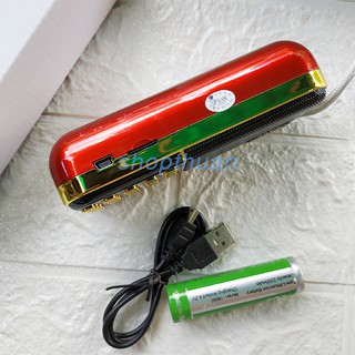 Nghe nhạc  fm 2 pin  1200mah  từ thẻ nhớ Micro SD, USB fm 1 pin 2200mah