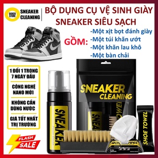 💖 Đánh Là Sạch 💖 Bộ vệ sinh giày cao cấp Cleaning Kit KYS tẩy trắng cho giày thể thao, giày sneaker, làm sạch giày da