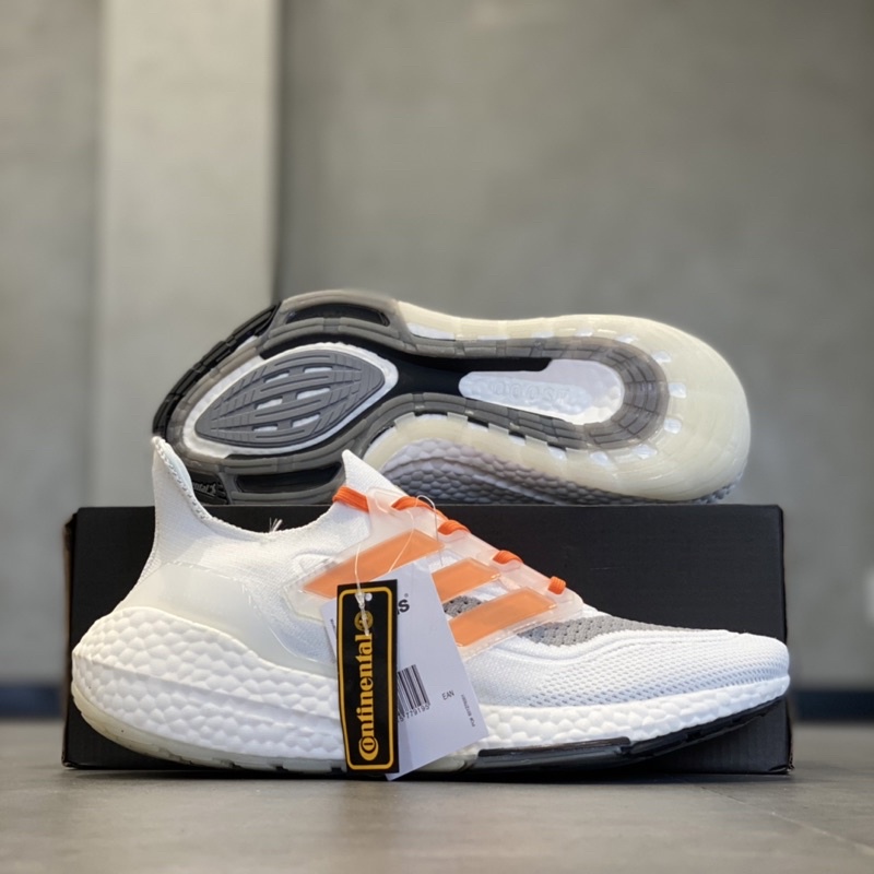 Giầy ultraboost 7.0 nam trắng phối cam xám