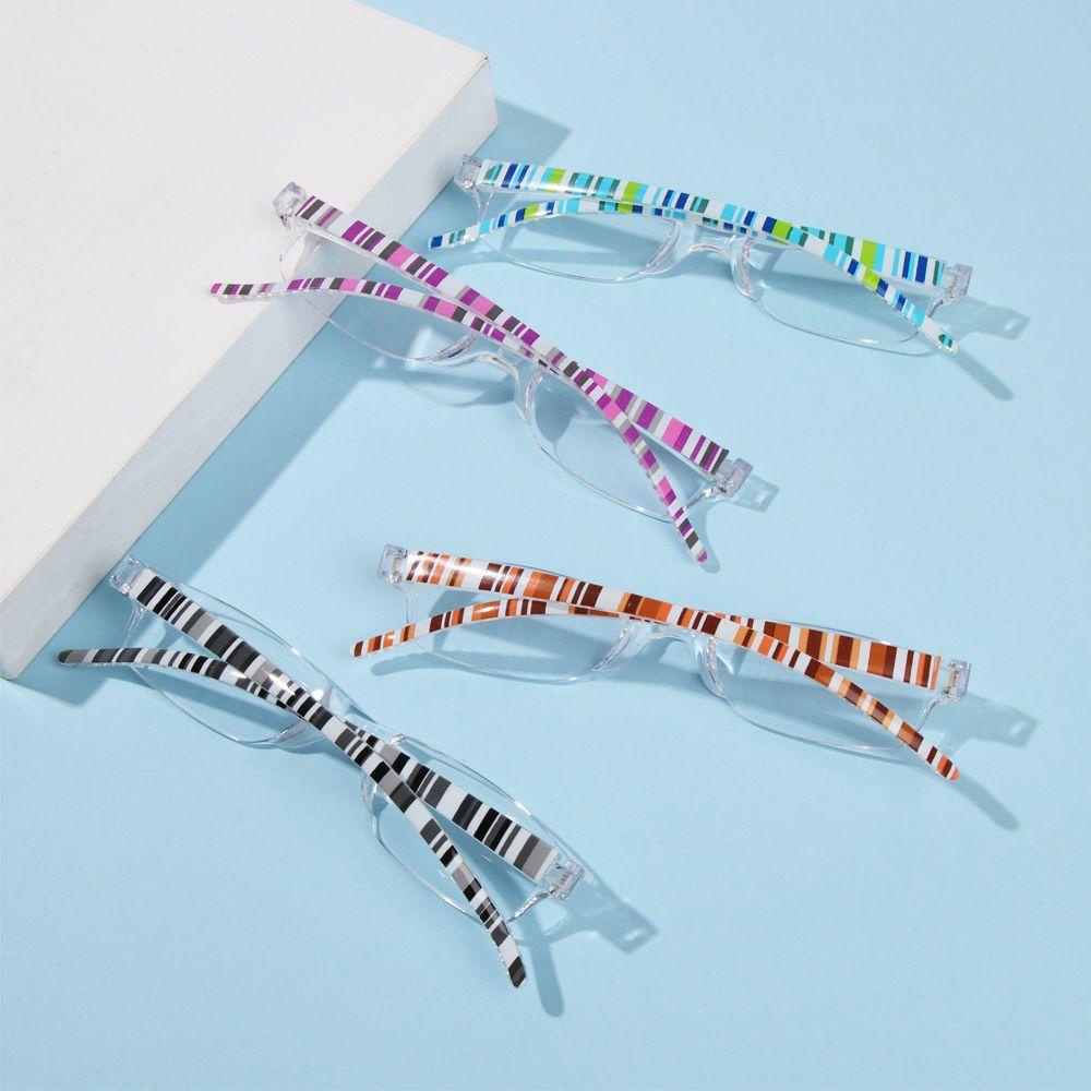 JUNE Kính Đọc Sách Gọng Kẻ Sọc Siêu Nhẹ Thời Trang