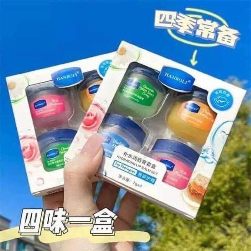 Son dưỡng môi vaseline,FREESHIP,giá chỉ 30k/4 hũ