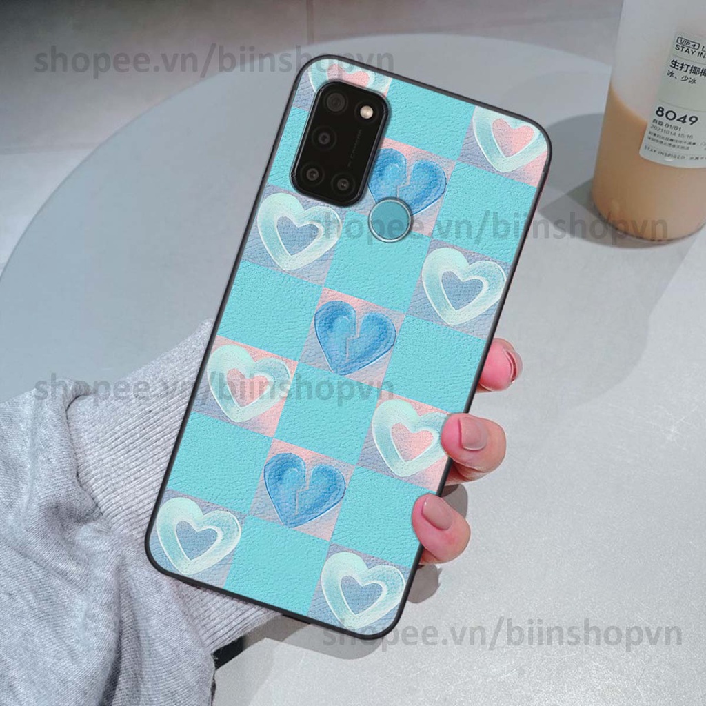 Ốp Realme C17 / 7i caro trái tim nhiều màu sắc, đầy cá tính, khẳng định phong cách