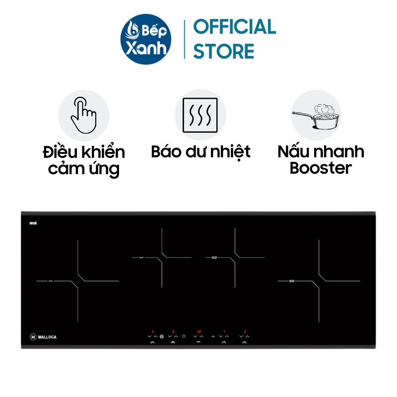 Bếp điện từ 4 vùng nấu Malloca MH-04IR S Hàng chính hãng