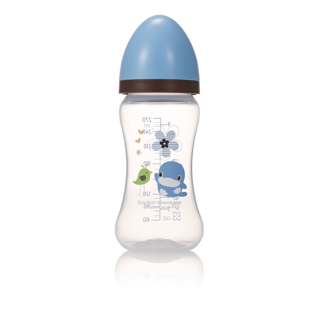 Bình sữa nhựa PP cổ rộng KU.KU Duckbill KU5930A - 270ml