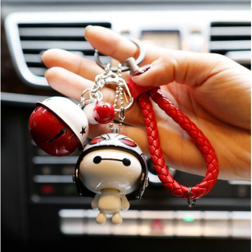 Móc khóa Baymax đội nón bảo hiểm dễ thương