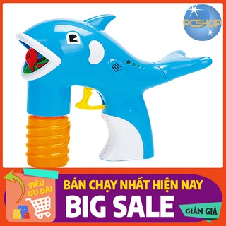 Súng bắn bóng cá heo phun bóng an toán không cần thổi