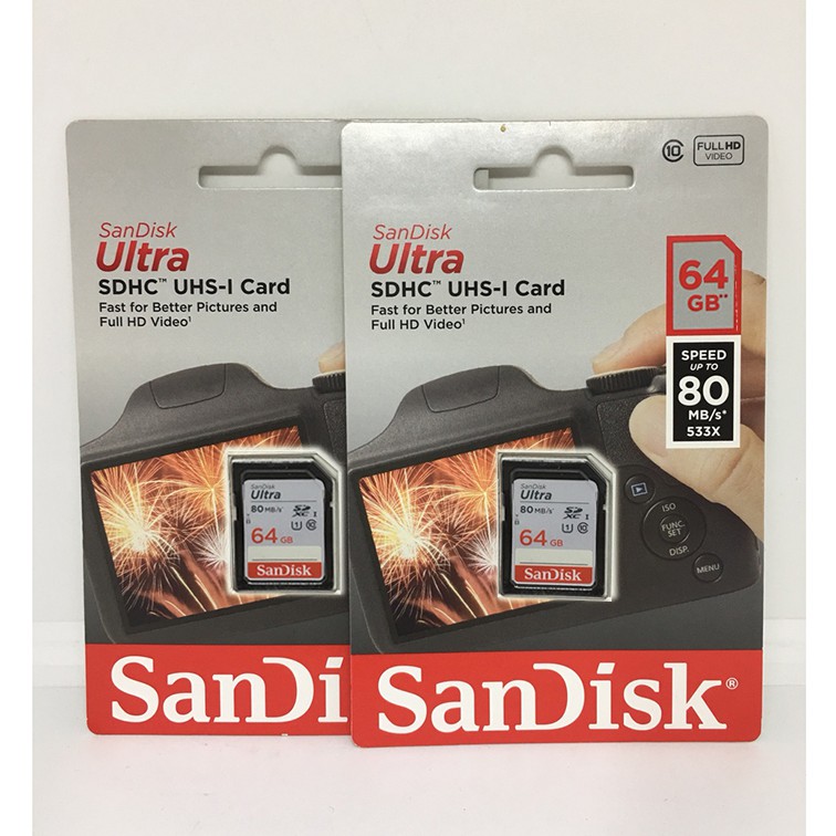 Thẻ Nhớ SD 64GB 80MB/S