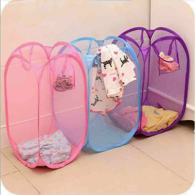 Giỏ đựng đồ gấp gọn bằng lưới có nhiều màu (có sỉ)