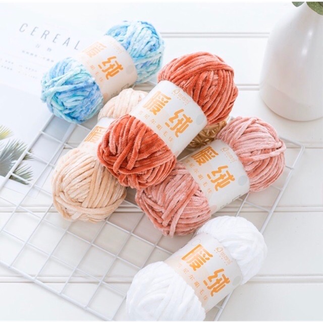 Combo 10 cuộn Len nhung Chenille