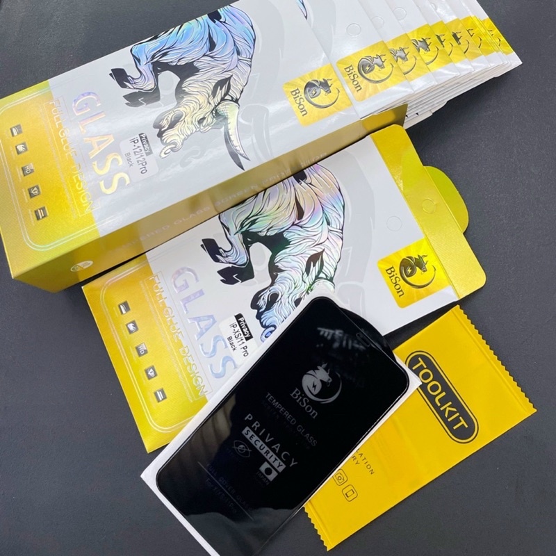 Cường Lực iPhone BISON Chính Hãng FULL Màn IP 6/ 7/ 8/ X/ Xs max/ 11/ 12/13/14Promax