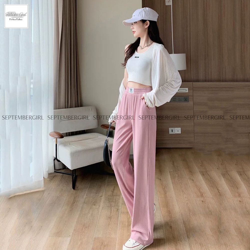 Quần Ống Suông Rộng Hách Dáng Quần Culottes Nữ Chất Len Tăm *FREESHIP* Thời Trang SEPTEMBERGIRL - QUAN NU 002V2