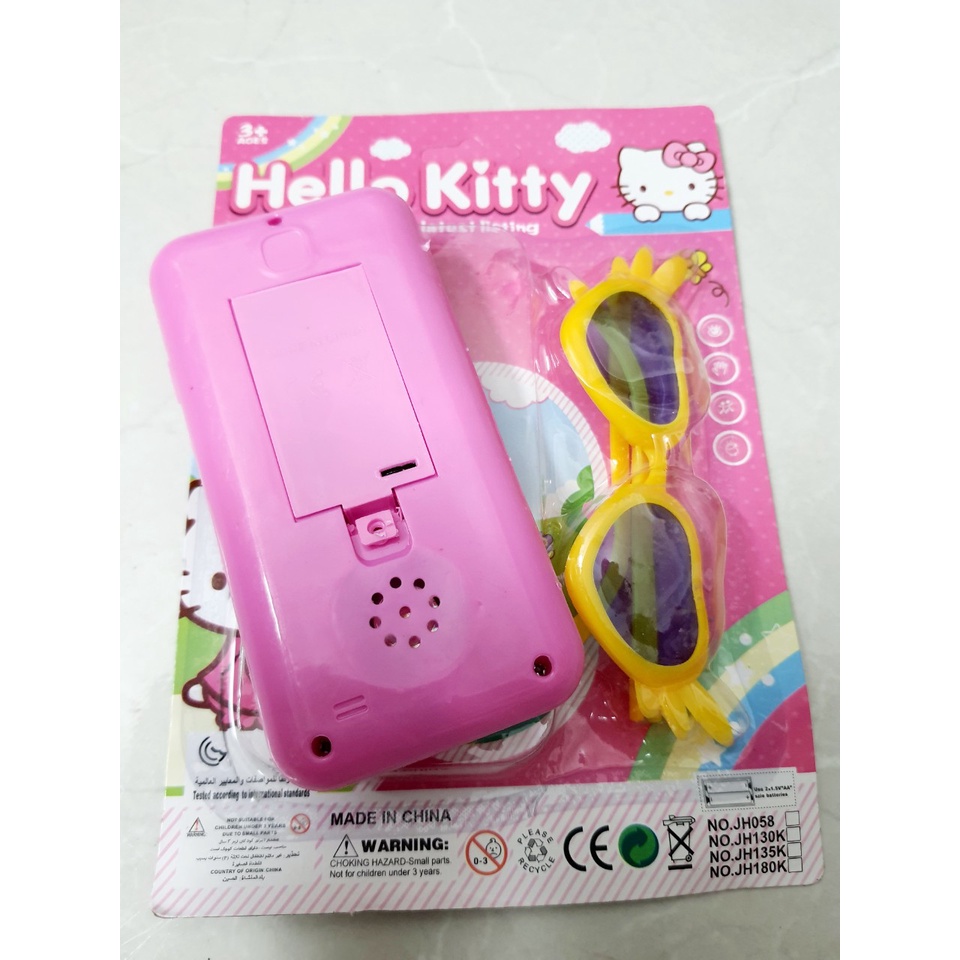 Đồ Chơi Điện Thoại Phát Nhạc Kitty Kèm Kính Cho bé