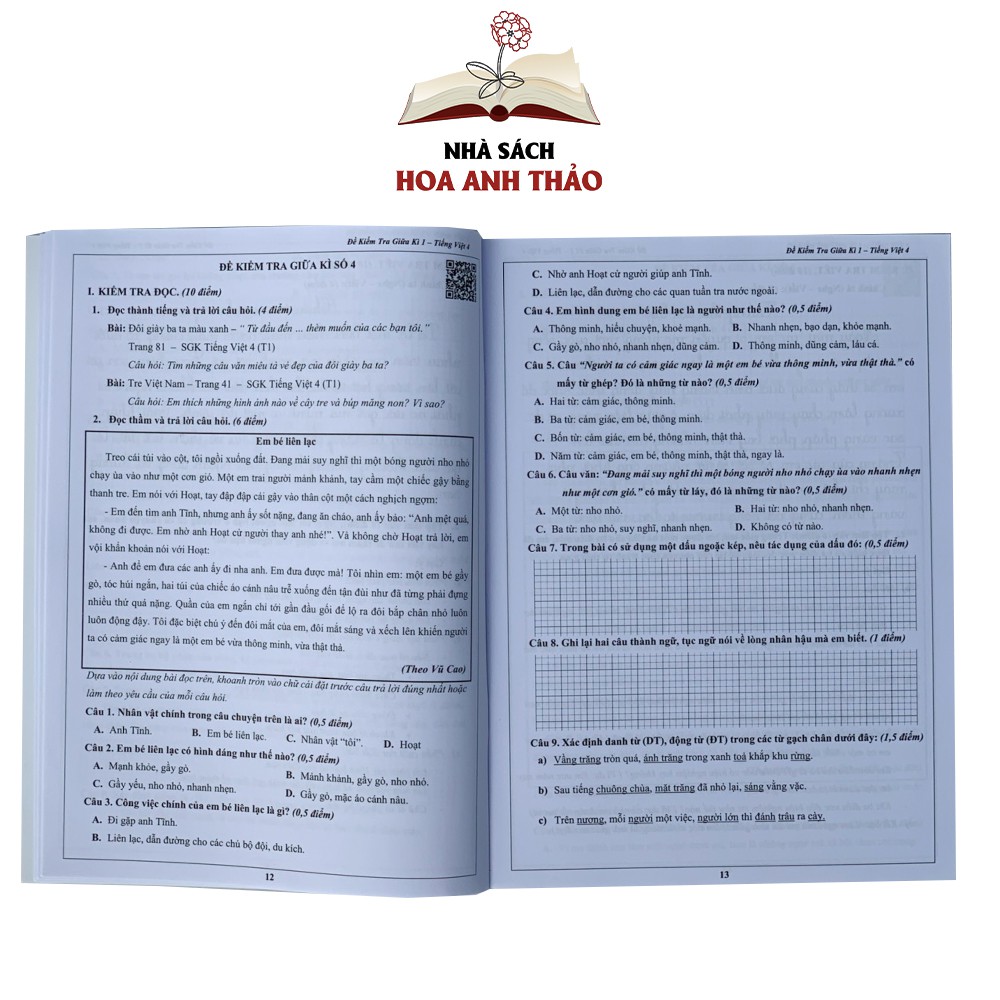 Sách - Bài tập tuần và đề kiểm tra Toán và Tiếng Việt lớp 4 học kỳ 1