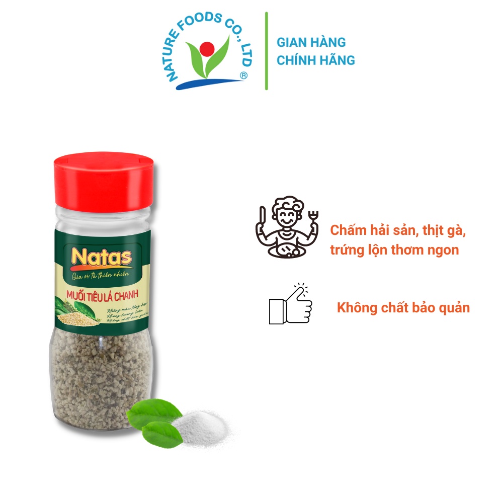 Muối tiêu lá chanh Natas Hũ 65g