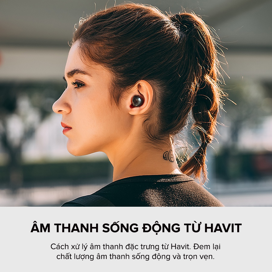 Tai Nghe True Wireless HAVIT TW951, Bluetooth 5.1, Điều Khiển Cảm Ứng, Nghe Đến 15H - Chính Hãng BH 12 Tháng Dizigear