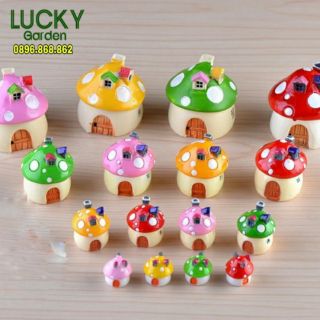 Ngôi Nhà Hình Cây Nấm - Phụ Kiện Trang Trí Tiểu Cảnh Terrariums