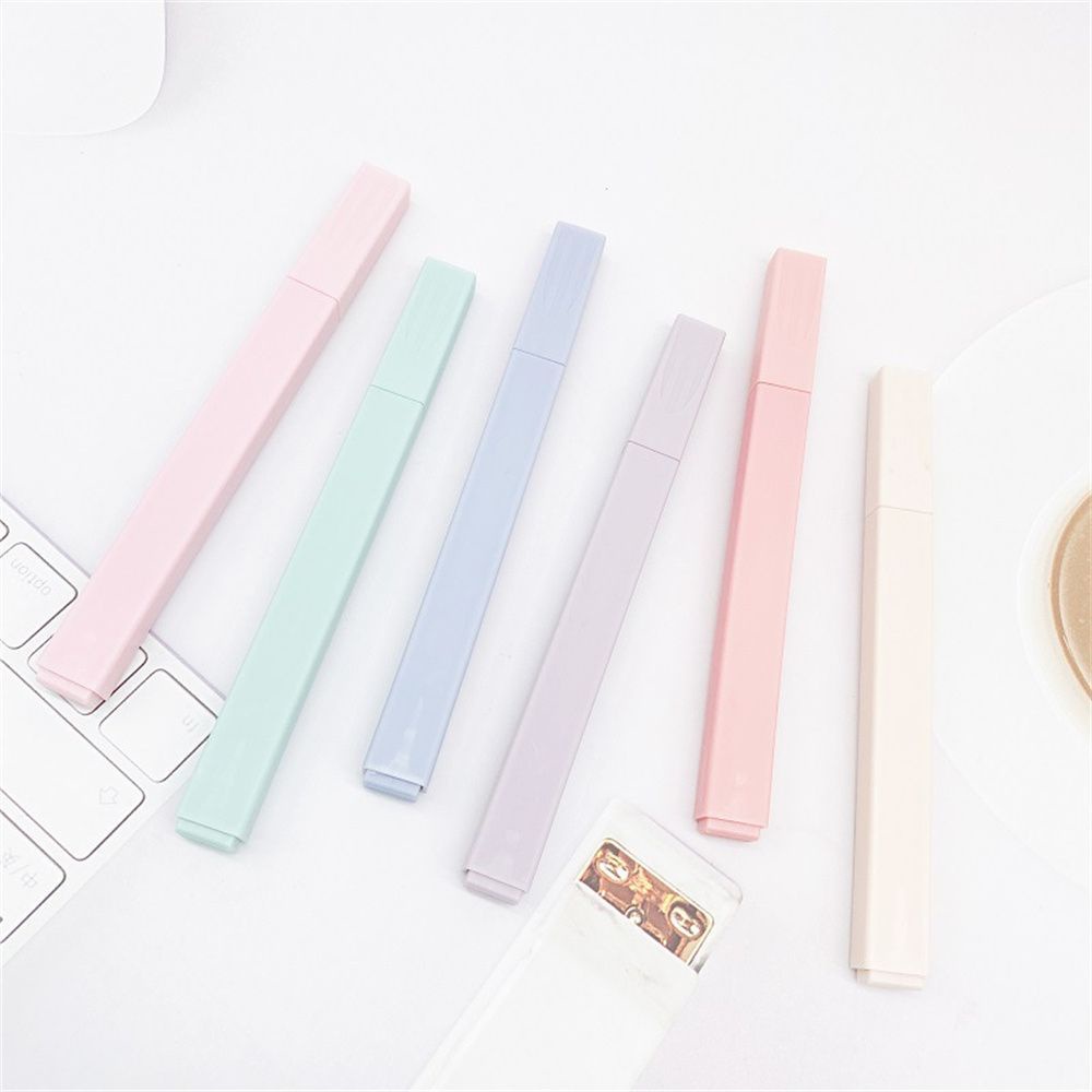 Bộ 6 Bút Dạ Quang Nhiều Màu Sắc Tiện Dụng Cho Học Sinh/ Văn Phòng