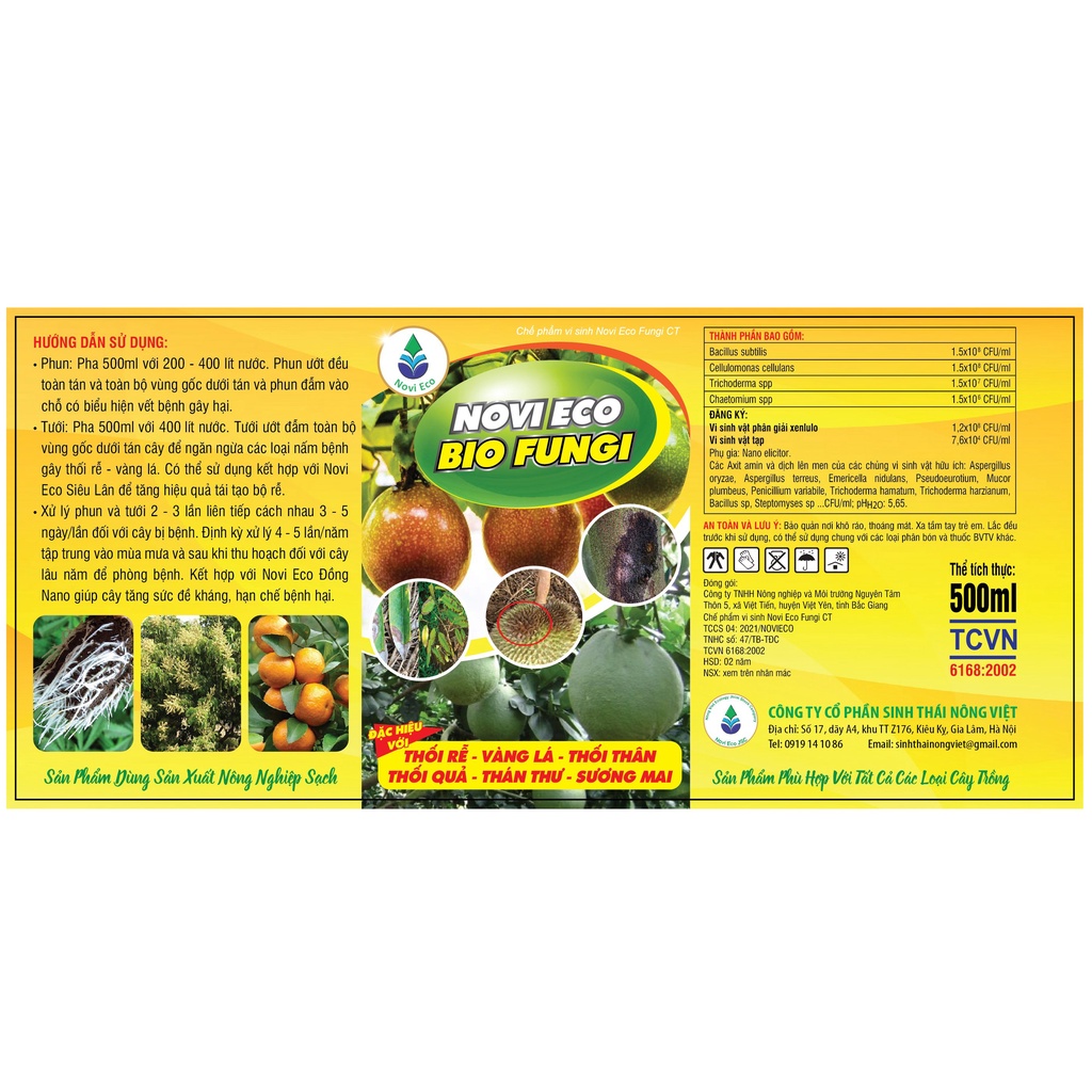 Chế phẩm sinh học Novi Eco Fungi CT