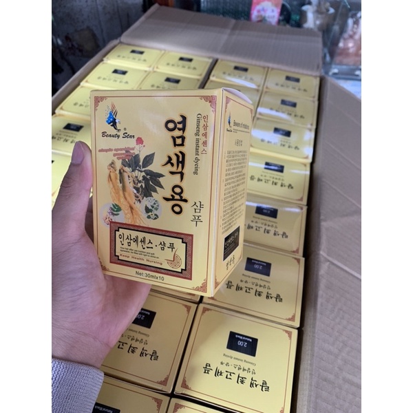 ( Hàng Xịn ) 5 Gói Gội đen xịn Sâm Hàn Quốc Beauty Star (1 Gói 30ml)