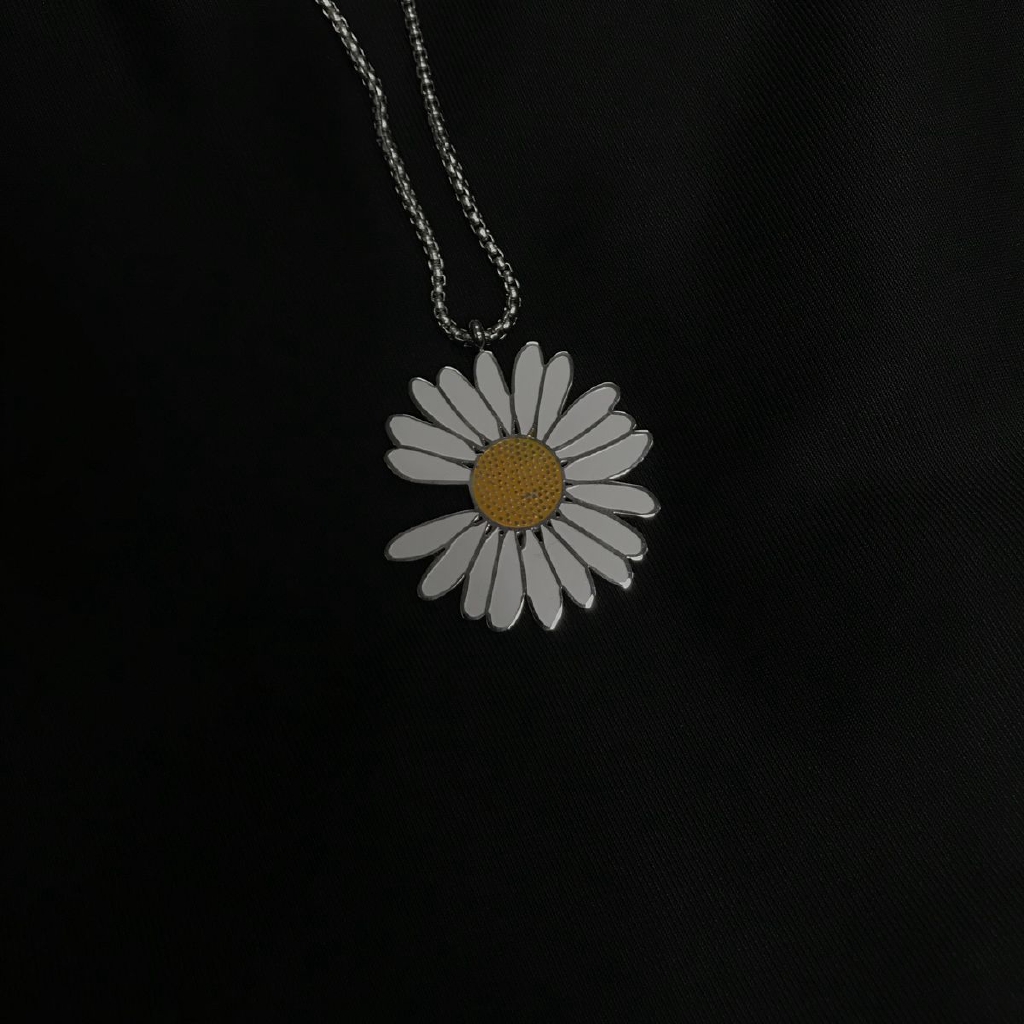 Dây Chuyền Mặt Hình Hoa Cúc Phong Cách Hip Hop 22194