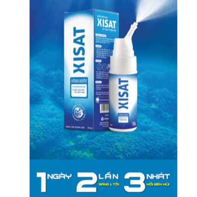 Xisat xanh– Nước muối biển sâu xịt sạch mũi, loại bỏ chất nhầy, giúp thông thoáng mũi (Chai 75 ml)