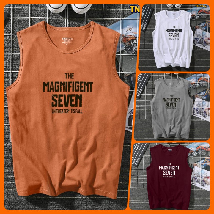 [Mã FASHIONT4MA2 giảm 10K đơn 50K] Áo thun nam ba lỗ The Magnificient seven TN110 nhiều màu sắc vải sợi tre tổng hợp