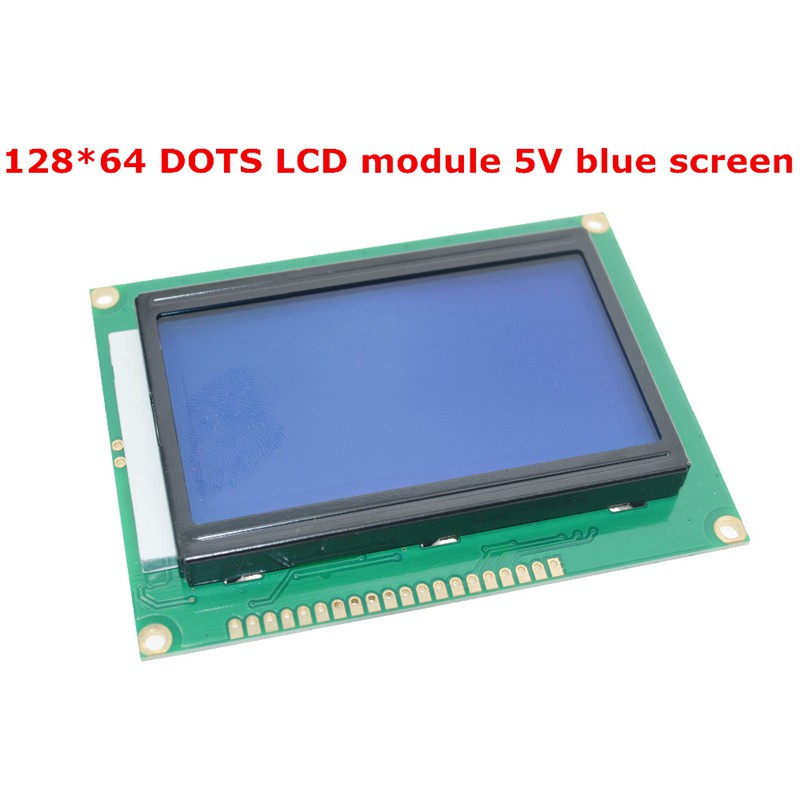 12864 128x64 Dots Graphic Blue Color Backlight LCD Display ule for arduino