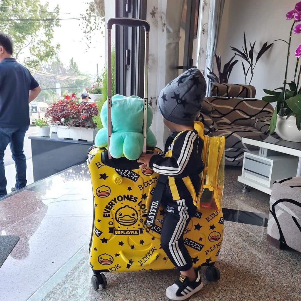 Vali kéo con Vịt chính hãng B.Duck cho bé trai, bé gái size 20 inch 24 inch