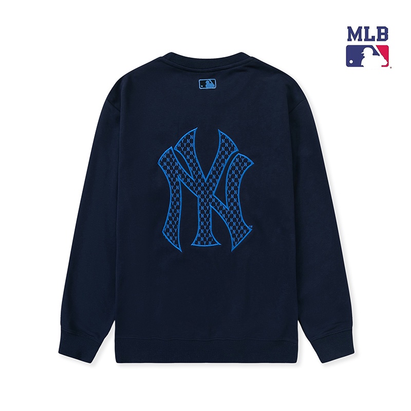❤❀  ❤ Mlb Áo Sweater Tay Dài Cổ Tròn Thêu Họa Tiết Thời Trang Cho Nam Nữ